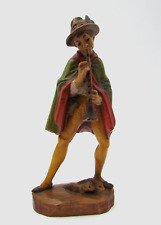 Anton Fischer German Oberammergau Hand Carved Wood Vtg Figurine Playing Oboe picture