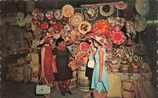 Postcard Straw Section Victoria Crafts Market Kingston Jamaica Straw Hats 1960's picture