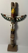 Vintage Totem Pole Canadian Winged Bird Animals Resin Monument First Nations picture
