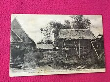 RPPC vintage POSTCARD philippines islands MADAYA moro village LAKE LANAO huts  picture