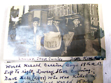 Ephemera Photo of 3 Omaha World Herald Newspaper Carriers circa 1916-17 picture