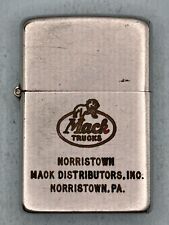 Vintage 1937-1950 Mack Trucks Morristown PA Chrome Zippo Lighter picture