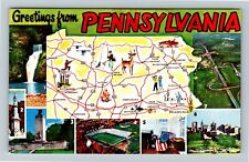 PA-Pennsylvania, General Greetings, Aerial View Road Map, Vintage Postcard picture