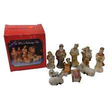 Vintage 10 Piece Nativity Set With Box - Great Christmas Decor picture