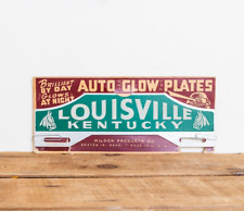 1930s Louisville Kentucky License Plate Topper Smaltz Auto Glow Reflective Derby picture