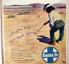Chico Santa Fe Lines Vintage 1946 Ad Magazine Print Railroad Train Travel RR picture
