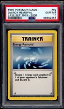 PSA 10 Energy Removal 1999 Pokemon Card 92/102 Base Set picture