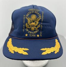 Vintage U.S.  Embassy Hostage Negotiation Team Trucker Hat SnapBack Very Rare picture