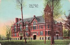 Antigo, WI Wisconsin High School Campus c1924 Vtg Postcard D53 picture