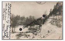 RPPC Trolley Bridge B&E Traction WAYNEHURST PA Erie County Real Photo Postcard picture