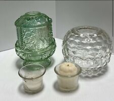 Vintage Fairy Lamps, One green and One Clear picture