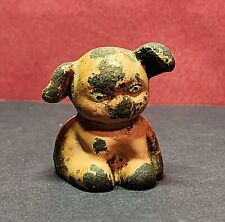 Rare Original St Louis Pup Small Cast Iron Dog Figure Hubley Rustic Missouri  picture