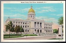 ANTIQUE 1940'S BERGEN COUNTY COURTHOUSE HACKENSACK NEW JERSEY POSTCARD picture