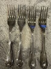 4 Towle Supreme Cutlery ENGLISH SHELL Stainless DINNER FORKS 7 3/4
