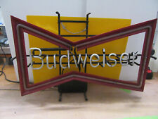 Vintage Early BUDWEISER Bow Tie Light Beer Neon Sign Man Cave Bar Garage sign picture