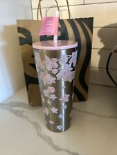 🌸NWT STARBUCKS CHERRY BLOSSOM STAINLESS STEEL TUMBLER 24 OZ 🌸 picture