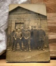 WW1 Military US Soldiers in Uniform in Darcy France Real Photo Postcard RPPC picture