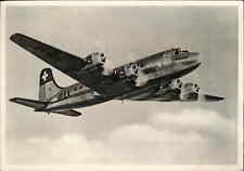 Airplane Commercial Aviation SWISSAIR HB-ILA Douglas DC 4 Real Photo Postcard picture