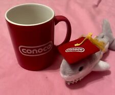 Conoco Memorabilia    Red coffee mug   Stuffed Shark with Graduate hat picture