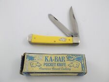 KA-BAR U.S.A. Yellow DOG HEAD Trapper Knife picture