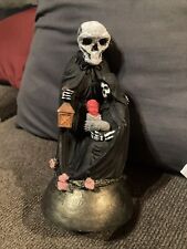 Gothic Robed Skeleton And Mother with Baby Figurine picture