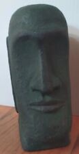 Vintage EASTER ISLAND Primitive Head Statue Brass Textured 6