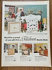 1952 Telechron Electric Clocks Ad Perfect Pair Wedding Theme Paul Jones Whiskey  picture