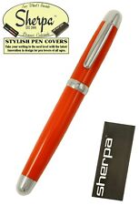 Sherpa Overtly Orange Pen Holder #5696 with a Fine Sharpie and Rollerball Pen picture