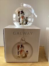 Galway Irish Crystal “Let It Snow” Snowman Hanging Ornament picture