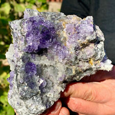556g (1.2LB) Superb Natural Blue Purple FLUORITE Cube Quartz Crystal- Madagascar picture