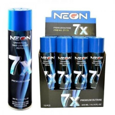 3 Can Neon 7X Refined Butane Lighter Gas Fuel Refill 300 mL 10.14 oZ Cartridge picture