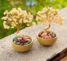 Tree Crystal Topaz Decor Healing Money Bonsai Life Energy Quartz Branch Ornament picture