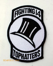 FIGHTING 14 US NAVY VF-14 TOPHATTERS BABY F-14 TOMCAT USS PATCH PIN UP OLDEST picture
