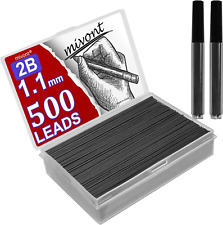 500 X 1.1mm 2B Mechanical Pencil Refill Plastic Automatic Pencil Lead Black picture