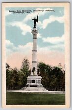 Georgia Monument Chickamauga Battlefield Chattanooga TN Postcard Civil War 1920s picture