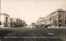 RPPC Redfield,SD Main Street Looking North Spink County South Dakota Postcard picture