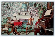 c1950's Parlor East Building Piano Interior Grand Rapids Michigan MI Postcard picture