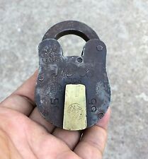 Vintage Tata Steel Real 6 Levers Iron Padlock With Brass Fittings PD154 picture