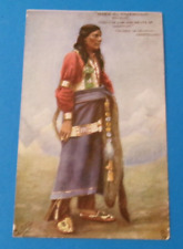 ANTIQUE RAPHAEL TUCK NATIVE AMERICAN POSTCARD NATIVE CLOTHING COLORFUL picture