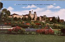 Naval Hospital, San Diego, CA Vintage Linen Postcard. Q061 picture