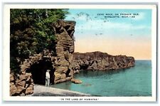 1934 View Of Cove Rock On Presque Isle Marquette Michigan MI Vintage Postcard picture