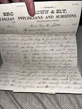 Antique 1898 Letter: Monroe City MO Missouri Ralls County Doctor - Pulling Teeth picture