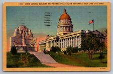 Salt Lake City UT Utah State Capitol Building Mormon Battalion Monument Scene picture