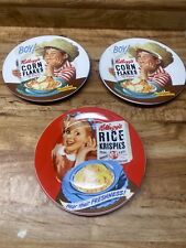 Vintage 2005 Kellogg’s Corn Flakes, Rice Krispies, Cereal Plates for 2005 picture