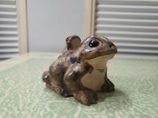 Vintage Stoneware Japan Frog Toad Mother & Baby Shigaraki 5.25x4.5x3.75