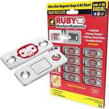RUBY Monkey Magnets AS-SEEN-ON-TV, Ultra-Thin Magnetic Plates Keep It All Shut, picture