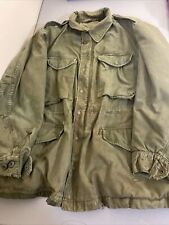 Vintage 50s Size Medium Military Army Field Jacket OG OD- Age And Wear On Jacket picture