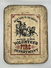 RARE Vintage Join The Volunteer Fire Department Tray VFD Sign picture