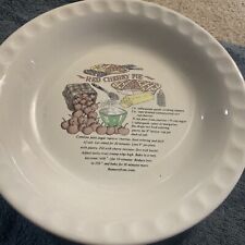 Vintage Bakers Dish.. Red Cherry  Pie with receipt On It 10” picture