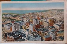 Postcard cleveland ohio aerial view heart of downtown 1918 picture